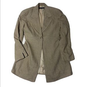 Vtg Guess Collection lobs sleeve one button coat blazer herringbone Sz 4